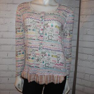 💗 White Long Sleeve Tee w/ Pink Robot Graphic – Joe Boxer JL